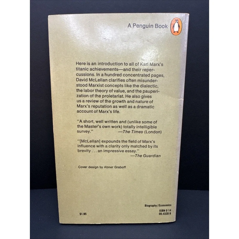 Karl Marx by David McLellan (1976,‎ Trade Paperback)